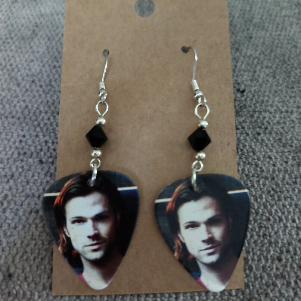 Women's SUPERNATURAL SAM WINCHESTER GUITAR PICK EARRINGS